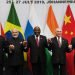 The Prime Minister, Shri Narendra Modi in the BRICS Family Photograph with other Leaders, at the 10th BRICS Summit, at the Sandton International Convention Centre, in Johannesburg, South Africa on July 26, 2018.