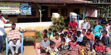 ಸೊರಬ: ಬುದ್ಧಿಮಾಂದ್ಯ ಮಕ್ಕಳೊಂದಿಗೆ ಸವಿತಾ ಮಹರ್ಷಿ ಜಯಂತಿ ಆಚರಣೆ