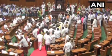 ವಿಧಾನಸಭೆಯಲ್ಲಿ ಬಿಜೆಪಿ ಗದ್ದಲ: ಭಾಷಣ ಮೊಟಕುಗೊಳಿಸಿ ತೆರಳಿದ ರಾಜ್ಯಪಾಲರು
