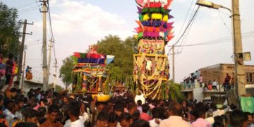 ಹರ್ಷೋದ್ಗಾರದ ನಡುವೆ ಚಳ್ಳಕೆರೆ ವೀರಭದ್ರಸ್ವಾಮಿ ರಥೋತ್ಸವ ಅದ್ದೂರಿ ಸಂಪನ್ನ