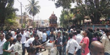 ಭದ್ರಾವತಿ: ಅದ್ದೂರಿಯಾಗಿ ನಡೆದ ಆಂಜನೇಯ ಸ್ವಾಮಿ ಮಹಾ ರಥೋತ್ಸವ