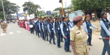 ಭದ್ರಾವತಿ: ವಿದ್ಯಾರ್ಥಿಗಳಿಂದ ಸ್ವಚ್ಚಮೇವ ಜಯತೆ ಅರಿವು ಜಾಥಾ