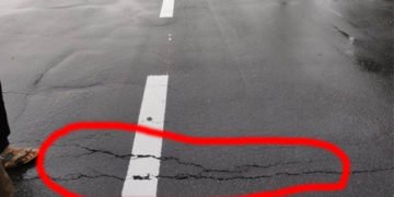 ಶಿವಮೊಗ್ಗ: ತುಂಗಾ ಹಳೇ ಸೇತುವೆ ಅಂಚಿನಲ್ಲಿ ಬಿರುಕು, ಸಂಚಾರ ಸಂಪೂರ್ಣ ಸ್ಥಗಿತ