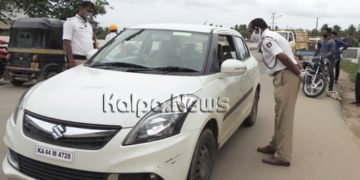 ಲಾಕ್ ಡೌನ್ ಉಲ್ಲಂಘಿಸಿ ಓಡಾಟ: ವಾಹನ ಸವಾರರಿಗೆ ಎಚ್ಚರಿಕೆ ನೀಡಿ ನೀಡಿ ಹೈರಾಣಾದ ಪೊಲೀಸರು