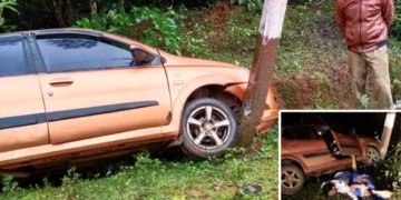 ರಿಪ್ಪನ್’ಪೇಟೆ ಬಳಿ ವಿದ್ಯುತ್ ಕಂಬಕ್ಕೆ ಕಾರು ಡಿಕ್ಕಿ: ಕರೆಂಟ್ ಶಾಕ್’ನಿಂದ ಮೂವರು ಸಾವು