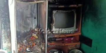 ಪಿತೃಪಕ್ಷದ ಅಡುಗೆ ಮಾಡುವ ವೇಳೆ ಗ್ಯಾಸ್ ಲೀಕ್’ನಿಂದ ಬೆಂಕಿ ಹೊತ್ತಿ ಸುಟ್ಟು ಕರಕಲಾದ ವಸ್ತುಗಳು