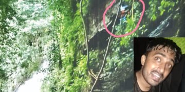 ಹೊಸನಗರದ ಹಿಡ್ಲಮನೆ ಫಾಲ್ಸ್‌ ನೋಡಲು ಬಂದು 80 ಅಡಿ ಎತ್ತರದಲ್ಲಿ ಸಿಲುಕಿದ ಯುವಕನ ರಕ್ಷಣೆ