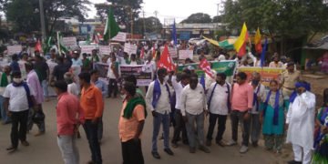 ಭಾರತ್ ಬಂದ್’ಗೆ ಭದ್ರಾವತಿಯಲ್ಲಿ ನೀರಸ ಪ್ರತಿಕ್ರಿಯೆ