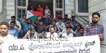 ಯುಪಿಯಲ್ಲಿ ಪಿಎಫ್’ಐ ಕಾರ್ಯಕರ್ತರ ಬಂಧನ: ಭದ್ರಾವತಿಯಲ್ಲಿ ಪ್ರತಿಭಟನೆ