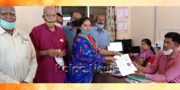 ನಗರಸಭೆ ಚುನಾವಣೆ: 4ನೆಯ ವಾರ್ಡ್‌ನಿಂದ ಬಿಜೆಪಿ ಅಭ್ಯರ್ಥಿಯಾಗಿ ಅನುಪಮಾ ನಾಮಪತ್ರ ಸಲ್ಲಿಕೆ