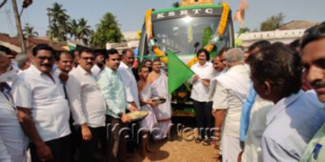 ನಗರ ಸಾರಿಗೆ ಬಸ್ ಸೇವೆಗೆ ಶಾಸಕ ಕುಮಾರ್ ಬಂಗಾರಪ್ಪ ಹಸಿರು ನಿಶಾನೆ