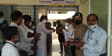 ಸೊರಬದಲ್ಲಿ 100 ಹಾಸಿಗೆಗಳ ಕೋವಿಡ್ ಕೇರ್ ಸೆಂಟರ್ ಉದ್ಘಾಟನೆ