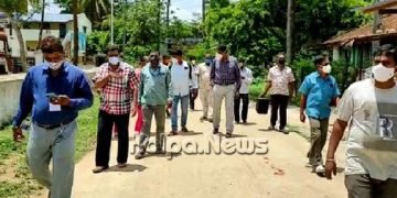 ಭದ್ರಾವತಿ: ಕೂಡ್ಲಿಗೆರೆ ಪಂಚಾಯ್ತಿ ವ್ಯಾಪ್ತಿಯಲ್ಲಿ ಕೋವಿಡ್ ಜಾಗೃತಿಗಾಗಿ ಪಥ ಸಂಚಲನ