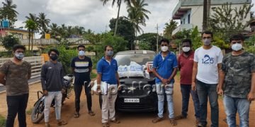 ಗುರು ಗೌರವ: ಯುವಾ ಬ್ರಿಗೇಡ್‌ನಿಂದ ಸೊರಬ ಖಾಸಗಿ ಶಾಲಾ ಶಿಕ್ಷಕರಿಗೆ ದಿನಸಿ ಕಿಟ್ ವಿತರಣೆ