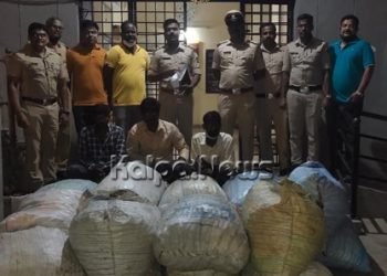 ಭದ್ರಾವತಿ ಪೊಲೀಸರ ಯಶಸ್ವಿ ಕಾರ್ಯಾಚರಣೆ: ಮೂವರು ಅಡಿಕೆ ಕಳ್ಳರ ಬಂಧನ