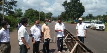 ಸಾಗರ: ಶಾಸಕ ಹಾಲಪ್ಪ ಅವರಿಂದ ಕಾಮಗಾರಿ ಪರಿಶೀಲನೆ