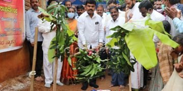 ಒಂದು ಕೋಟಿ ರೂ. ವೆಚ್ಚದ ರಸ್ತೆ ಕಾಮಗಾರಿಗೆ ಸಂಸದ ರಾಘವೇಂದ್ರ ಚಾಲನೆ