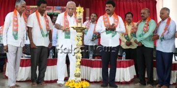 ಶಿಕಾರಿಪುರ: ಗ್ರಾಪಂ ಚುನಾಯಿತ ಪ್ರತಿನಿಧಿಗಳ ಸಮಾವೇಶಕ್ಕೆ ಬಿಎಸ್‌ವೈ ಚಾಲನೆ