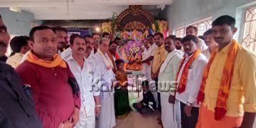 ಸೊರಬ: ಶ್ರೀ ದುರ್ಗಾ ದೇವಿಯ ಪ್ರತಿಷ್ಠಾಪನೆಯೊಂದಿಗೆ ದಸರಾ ಉತ್ಸವಕ್ಕೆ ಚಾಲನೆ