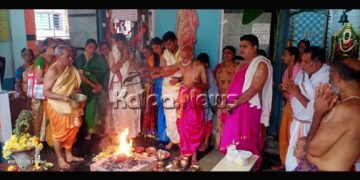 ಭದ್ರಾವತಿ: ಹಳೆನಗರದ ರಾಘವೇಂದ್ರಸ್ವಾಮಿ ಮಠದಲ್ಲಿ ಧಾತ್ರಿ ಹೋಮ ಸಂಪನ್ನ