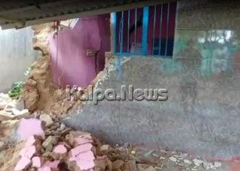 ಮನೆ ಗೋಡೆ ಕುಸಿತ: ಸೂಕ್ತ ಪರಿಹಾರಕ್ಕೆ ಸ್ಥಳೀಯ ಮುಖಂಡರ ಆಗ್ರಹ