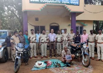 ಸಾಗರ ಅರಣ್ಯಾಧಿಕಾರಿಗಳ ಕಾರ್ಯಾಚರಣೆ: ಮಾಲು ಸಹಿತ ಜಿಂಕೆ ಬೇಟೆಗಾರನ ಬಂಧನ