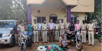 ಸಾಗರ ಅರಣ್ಯಾಧಿಕಾರಿಗಳ ಕಾರ್ಯಾಚರಣೆ: ಮಾಲು ಸಹಿತ ಜಿಂಕೆ ಬೇಟೆಗಾರನ ಬಂಧನ