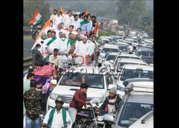 ಬೆಳಗಾವಿಯಲ್ಲಿ ಕಾಂಗ್ರೆಸ್ ಮುಖಂಡರ ಬೃಹತ್ ಪ್ರತಿಭಟನಾ ಮೆರವಣಿಗೆ