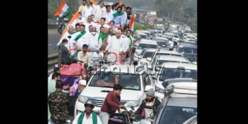 ಬೆಳಗಾವಿಯಲ್ಲಿ ಕಾಂಗ್ರೆಸ್ ಮುಖಂಡರ ಬೃಹತ್ ಪ್ರತಿಭಟನಾ ಮೆರವಣಿಗೆ