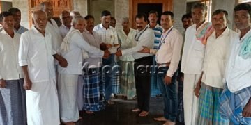 ಸೊರಬ: ದೇವಾಲಯ ಜೀರ್ಣೋದ್ಧಾರ ಕಾರ್ಯಕ್ಕೆ ಧರ್ಮಸ್ಥಳ ಗ್ರಾಮಾಭಿವೃದ್ಧಿ ಸಂಘದಿಂದ ನೆರವು