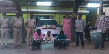 ಚಳ್ಳಕೆರೆ: ಅಕ್ರಮ ಗಾಂಜಾ ಸಾಗಾಣಿಕೆ – ಮೂವರ ಬಂಧನ