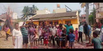 ಭದ್ರಾವತಿ: ಹೋಳಿ ಸಂಭ್ರಮದಲ್ಲಿ ಮಿಂದೆದ್ದ ಹಳೇನಗರ, ರಾಜಬೀದಿ ಉತ್ಸವ, ಕಾಮದಹನ