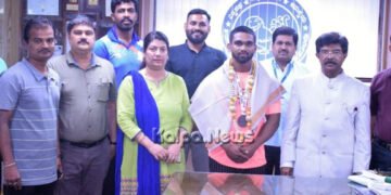 ದೇಹದಾರ್ಢ್ಯ ಸ್ಪರ್ಧೆಯಲ್ಲಿ ರಾಷ್ಟ್ರಮಟ್ಟದ ಕಂಚಿನ ಪದಕ: ಲೋಕೇಶ್’ಗೆ ಕುವೆಂಪು ವಿವಿ ಸನ್ಮಾನ