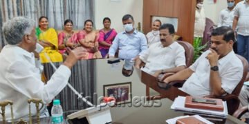 ಶಾಸಕ ಹಾಲಪ್ಪ ಸಾಗರ ನಗರಸಭೆ ನಿಯೋಗದೊಂದಿಗೆ ಸಚಿವ ಸೋಮಣ್ಣ ಭೇಟಿ