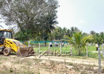ಭದ್ರಾವತಿ: ಬಿಳಿ ಕಟ್ಟೆ ಕೆರೆ ಮತ್ತು ಬಳಸ ಕಟ್ಟೆ ಕೆರೆ ಒತ್ತುವರಿ ತೆರವು ಕಾರ್ಯಾಚರಣೆ