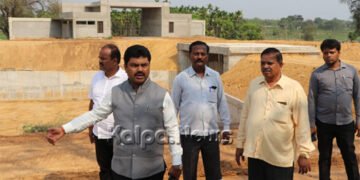 ರನ್ನಿಂಗ್ ಟ್ರಾಕ್ ಮತ್ತು ಪೆವಿಲಯನ್ ಕಾಮಗಾರಿ ಸ್ಥಳಕ್ಕೆ ಸಂಸದ ರಾಘವೇಂದ್ರ ಭೇಟಿ