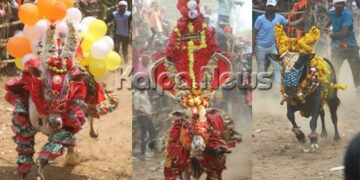 ನೋಡುಗರ ಮೈನವಿರೇಳಿಸಿದ ರಾಜ್ಯ ಮಟ್ಟದ ಹೋರಿ ಬೆದರಿಸುವ ಹಬ್ಬ…