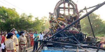 ತಂಜಾವೂರು: ರಥಕ್ಕೆ ವಿದ್ಯುತ್​ ತಂತಿ ತಗುಲಿ 11 ಸಾವು, 13 ಮಂದಿಗೆ ಗಾಯ