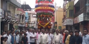 ಶಿಕಾರಿಪುರ: ಶ್ರೀ ಹುಚ್ಚರಾಯ ಸ್ವಾಮಿ ಬ್ರಹ್ಮರಥೋತ್ಸವಕ್ಕೆ ಅದ್ಧೂರಿ ಚಾಲನೆ