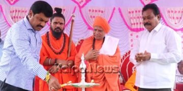 ಶಿಕಾರಿಪುರ: ಶ್ರೀ ಚೌಕಿ ಬಸವೇಶ್ವರ ಮೂರ್ತಿ ಪ್ರಾಣ ಪ್ರತಿಷ್ಠಾಪನೆ ಕಾರ್ಯಕ್ರಮಕ್ಕೆ ಸಂಸದ ರಾಘವೇಂದ್ರ ಚಾಲನೆ