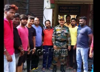 ಭದ್ರಾವತಿ: ತವರಿಗೆ ಮರಳಿದ ವೀರ ಯೋಧ ಮಂಜುನಾಥ್‌ಗೆ ಅದ್ಧೂರಿ ಸ್ವಾಗತ