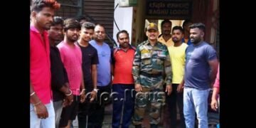 ಭದ್ರಾವತಿ: ತವರಿಗೆ ಮರಳಿದ ವೀರ ಯೋಧ ಮಂಜುನಾಥ್‌ಗೆ ಅದ್ಧೂರಿ ಸ್ವಾಗತ