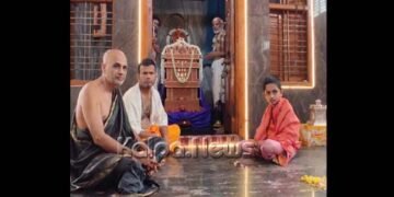 ಸಿದ್ಧಾರೂಢ ನಗರ ರಾಘವೇಂದ್ರ ಸ್ವಾಮಿ ಮಠದಲ್ಲಿ ಬೃಂದಾವನಕ್ಕೆ ಗಂಧದ ಲೇಪನ…