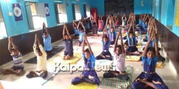 ವಿಶ್ವ ಯೋಗ ದಿನ: ವಿದ್ಯಾರ್ಥಿಗಳಿಂದ ಯೋಗ ಪ್ರದರ್ಶನ