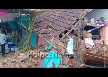ಭದ್ರಾವತಿ: ಮನೆ ಗೋಡೆ ಕುಸಿದು ಮಧುಮಗ ಸೇರಿ ಹಲವರಿಗೆ ಗಾಯ