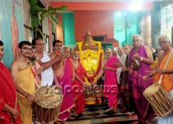 ಭದ್ರಾವತಿ ಹಳೆ ನಗರ ರಾಘವೇಂದ್ರ ಸ್ವಾಮಿ ಮಠದಲ್ಲಿ ಜಯತೀರ್ಥರ ಆರಾಧನೆ ಸಂಪನ್ನ