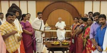 ಧರ್ಮಸ್ಥಳ ಮಂಜುನಾಥನ ದರ್ಶನ ಪಡೆದು, ವೀರೇಂದ್ರ ಹೆಗ್ಡೆ ಅವರನ್ನು ಅಭಿನಂದಿಸಿದ ಶಾಸಕ ಹಾಲಪ್ಪ