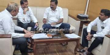 ಕುಡಿಯುವ ನೀರು ಸರಬರಾಜು ಯೋಜನೆ ಕುರಿತು ಇಲಾಖಾ ನಿರ್ದೇಶಕರೊಂದಿಗೆ ಶಾಸಕ ಹಾಲಪ್ಪ ಚರ್ಚೆ