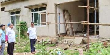 ಸಾಗರ: ನೂತನ ಉಪನೋಂದಣಾಧಿಕಾರಿ ಕಚೇರಿ ಕಟ್ಟಡ ಕಾಮಗಾರಿ ಸ್ಥಳಕ್ಕೆ ಶಾಸಕ ಹಾಲಪ್ಪ ಭೇಟಿ