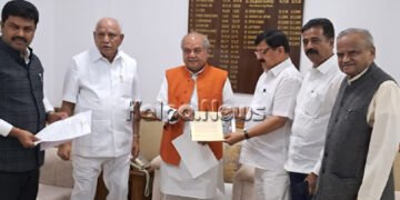 ಅಡಿಕೆ ಬೆಳೆ ಎಲೆ ಚುಕ್ಕೆ ರೋಗ ನಿಯಂತ್ರಣ ಹಿನ್ನೆಲೆ ಕೇಂದ್ರ ಸಚಿವ ನರೆಂದ್ರ ಸಿಂಗ್ ತೋಮರ್‌ಗೆ ಮನವಿ